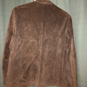 Suede short blazer